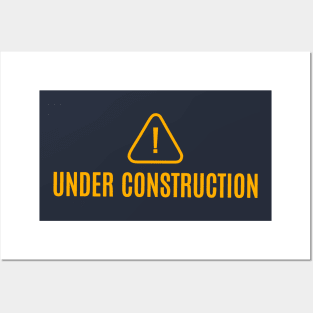 Under construction gym wear Posters and Art